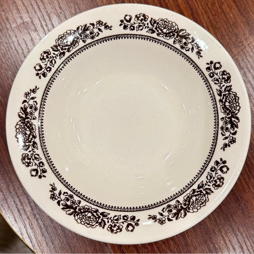 Elegant Cream Floral Dinner Plate